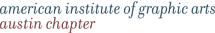 Graphic text showing final (final? right…) version of the AIGA web site title.