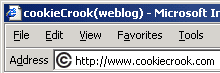 cookieCrook icon in the browser location bar