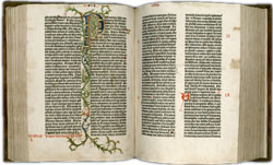 Photo of the Gutenberg Bible