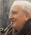 Photo of J.R.R. Tolkien smoking his pipe. Image courtesy of Houghton Mifflin publishers.