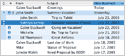 Screen shot of Mac mail showing message threads.